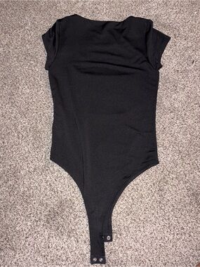 T.J.Maxx Black Short Sleeve Bodysuit